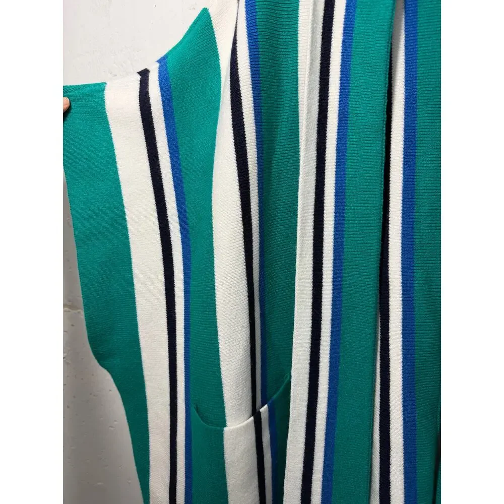 Free People All I Need Stripe Hooded Poncho One Size
